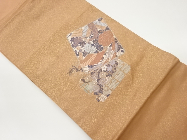 JAPANESE NAGOYA OBI / WOVEN FLOWER